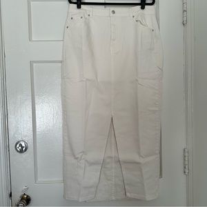 ASOS // white denim maxi skirt